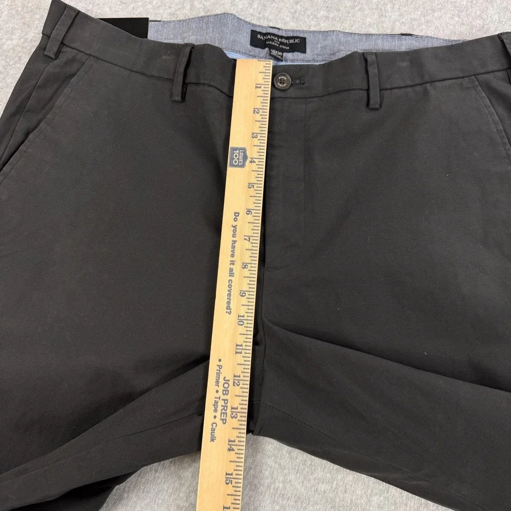 Banana Republic Mason Stretch Chino Pants Mens 38x29 Gray Slim Office NEW $65